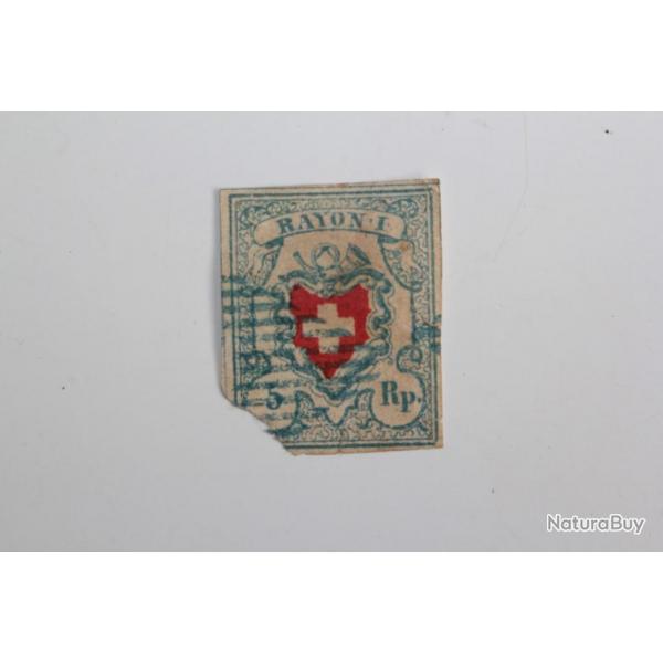 Timbres Suisse 1er octobre Rayon I  croix non encadre 1851