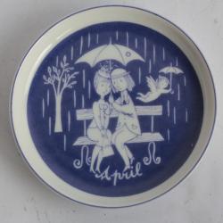 PEYNET Coupelle porcelaine Calendrier Avril Rosenthal Studio-Linie