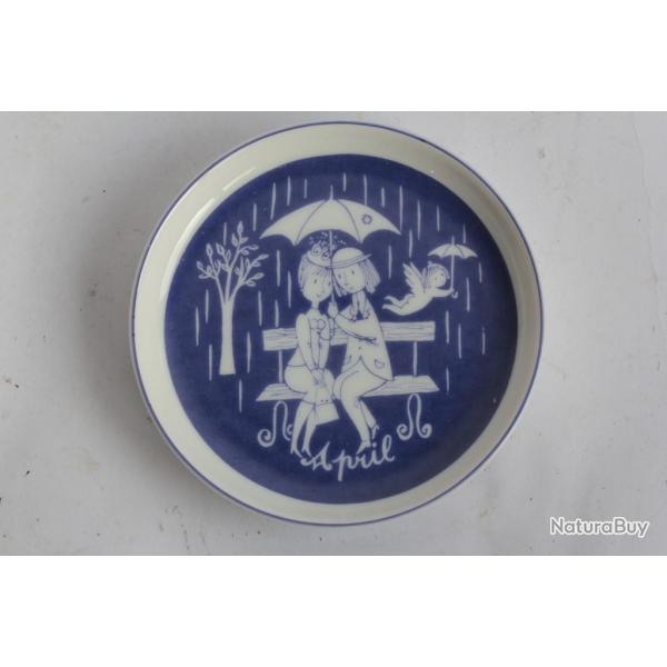 PEYNET Coupelle porcelaine Calendrier Avril Rosenthal Studio-Linie