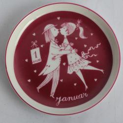 PEYNET Coupelle porcelaine Calendrier Janvier Rosenthal Studio-Linie