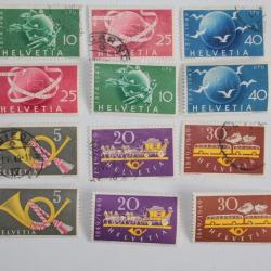 Timbres Suisse anniversaire des postes et UPU 1949
