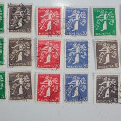 Timbres Suisse Exposition nationale de Zurich 1939 obl