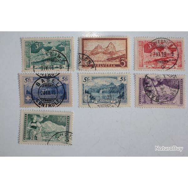 Timbres Suisse Paysages montagnards 1914-1931 obl