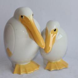 Veilleuse porcelaine Limoges RYS Pélicans