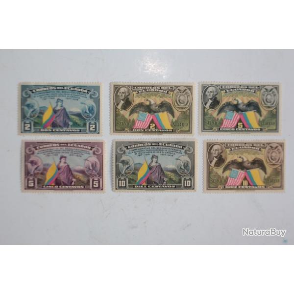 Timbres quateur Commmoration de la constitution des Etats-Unis Neufs