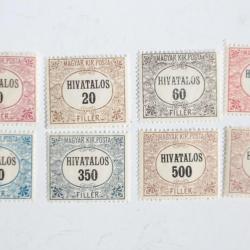 Timbres Taxe Hongrie Hivatalos 1920-1930 neufs