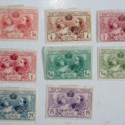 Timbres Espagne Exposition industriel de Madrid 1907 neufs sur charnière