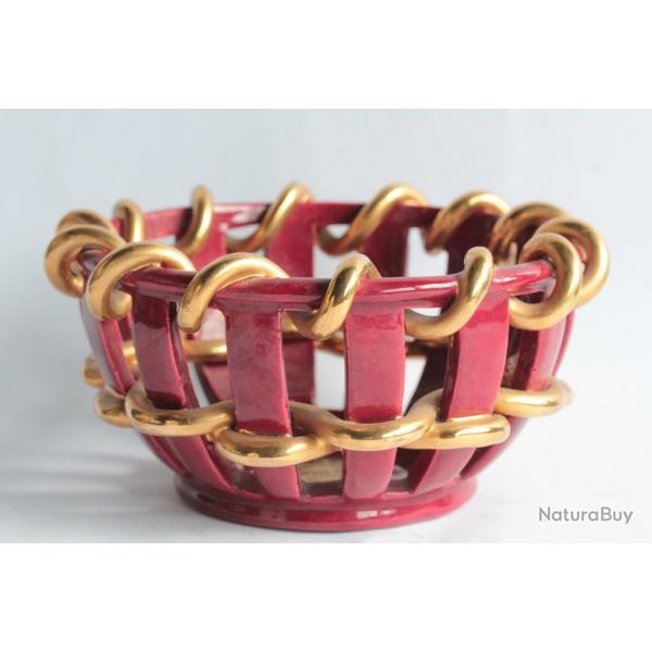 Corbeille  fruits Faenciers d'Art Masse Frres Desvres