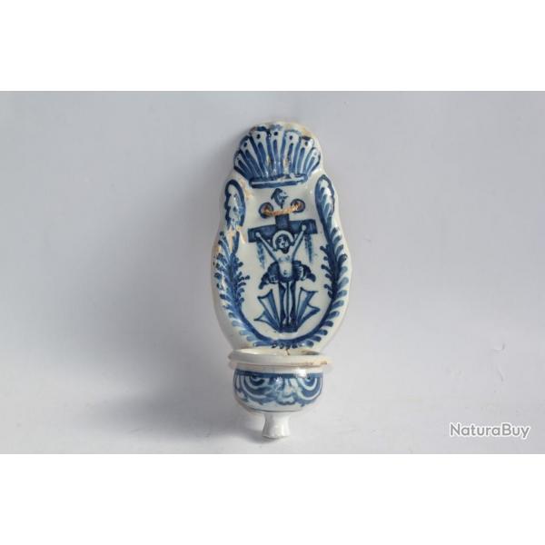 Bnitier faence Nevers XVIIIe sicle