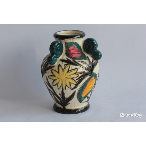 Vase Vallauris Fase Fleurs vintage