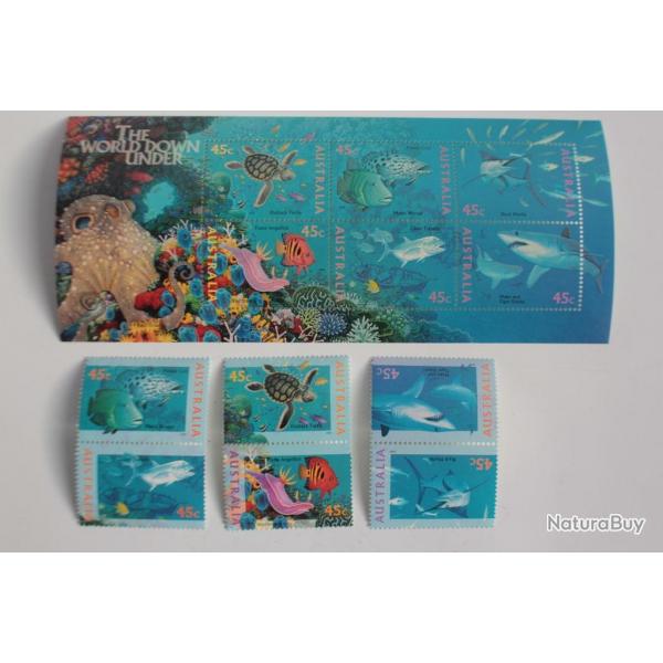 Timbres Australie the world down under 1994 neufs