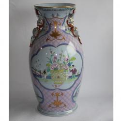 Grand vase porcelaine HEREND Hungary Dauphins