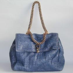 Sac à main cuir ERMANNO SCERVINO Faubourg bleu