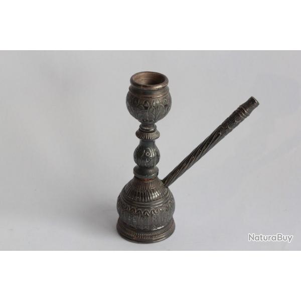 Ancienne pipe orientale argent