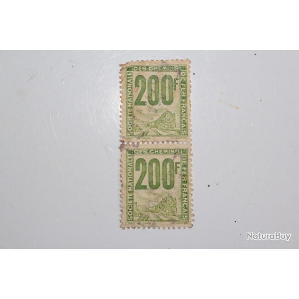 Timbres France socit nationale des chemin de fer paire 200F