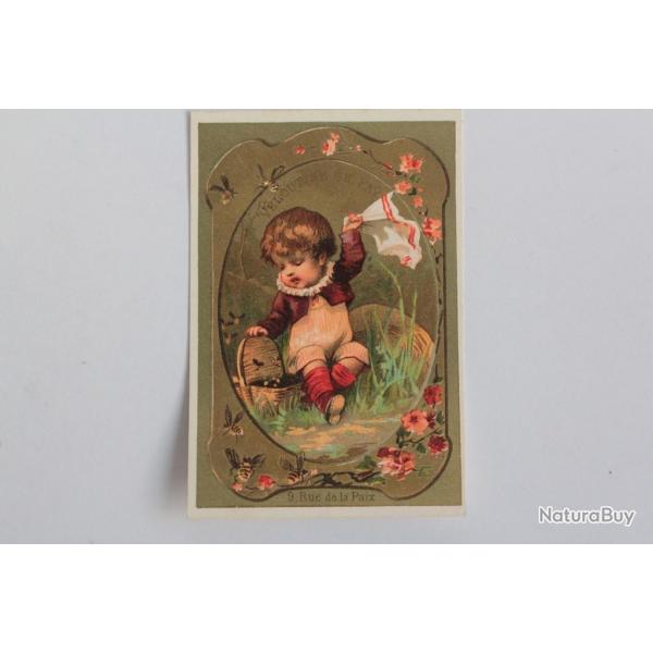 Chromo publicitaire dore Veloutine Charles Fay Paris