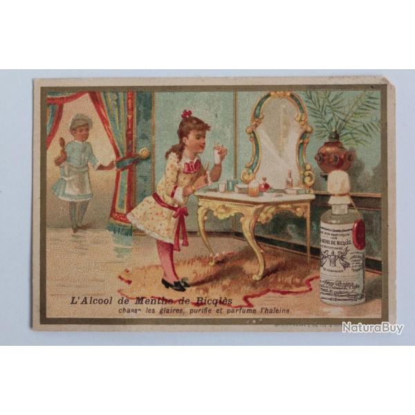 Chromo publicitaire Alcool de Menthe Ricqls