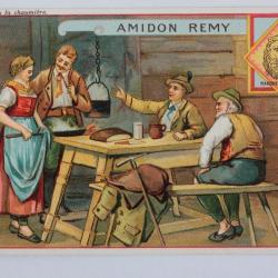 Chromo publicitaire Amidon Remy Dans la chaumière