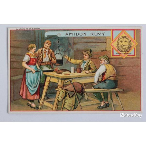 Chromo publicitaire Amidon Remy Dans la chaumire