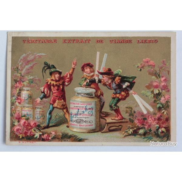Chromo publicitaire LIEBIG Vritable extrait de viande D. Hutinet