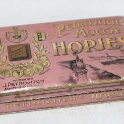 Boite bonbons publicitaire Petrovitch's Mocca Hopjes Train Amsterdam