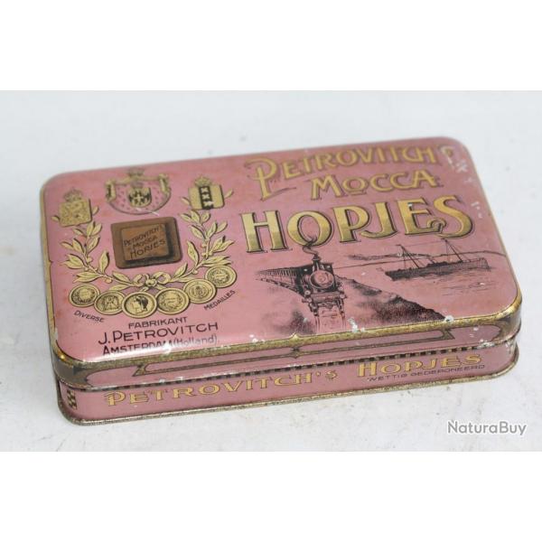 Boite bonbons publicitaire Petrovitch's Mocca Hopjes Train Amsterdam