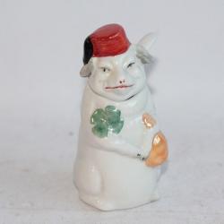 Moutardier figuratif Cochon porcelaine