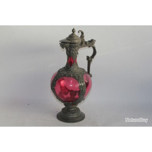 Aiguire verre rouge tain style Renaissance XIXe sicle