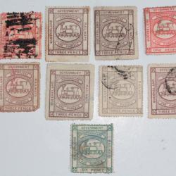 Timbres Colonie anglaise Queensland Gouvernment Railways 1894