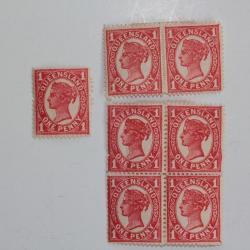 Timbres Colonie anglaise Queensland Victoria one penny 1896