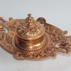 Encrier bronze XIXe siècle Napoléon III