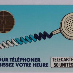 Télécarte à puce France Cordon bleu BUL2 Point bleu dans cadre Ko44B