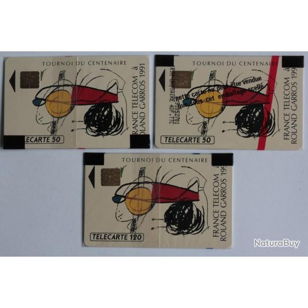 Tlcartes  puce France Roland Garros NSB 1991 F152 F152A F153