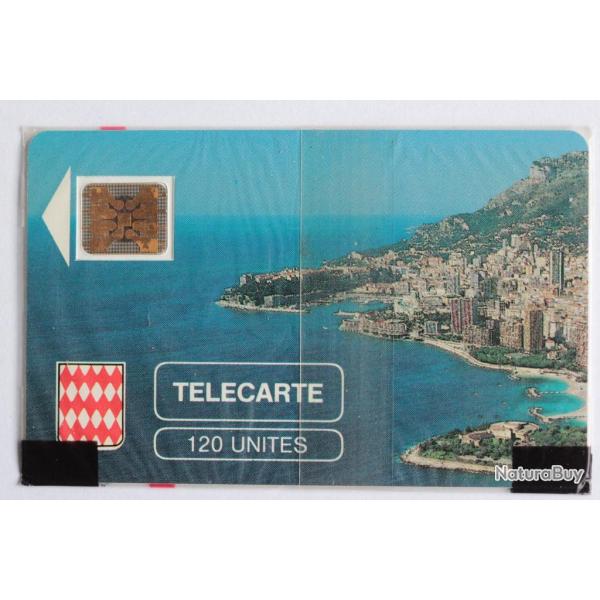 Tlcarte  puce Monaco MF3 Rocher de Monaco 120U NSB 1989