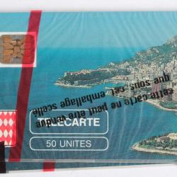 Télécarte à puce Monaco MF1 Rocher de Monaco flèche blanche NSB 1989
