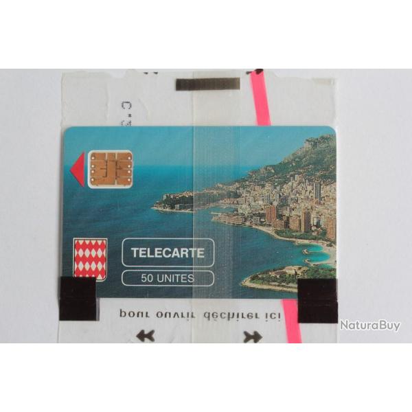 Tlcarte  puce Monaco MF2 Rocher de Monaco flche rouge NSB 1989
