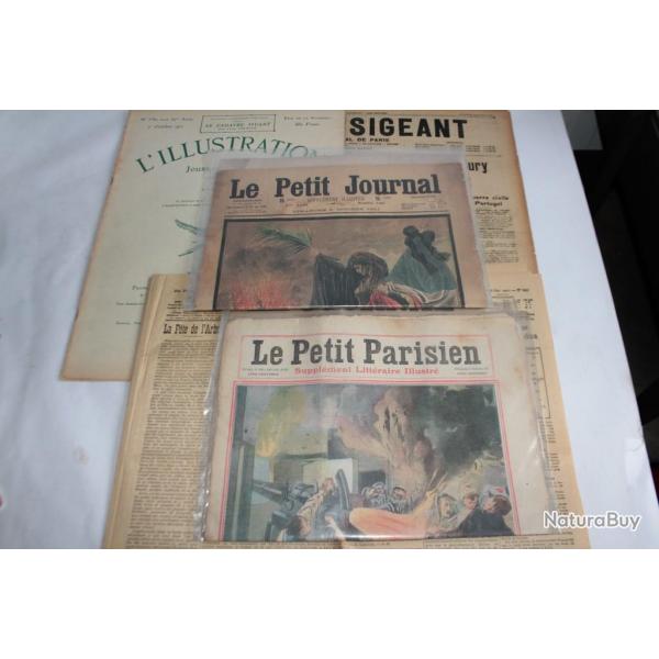 Lot journaux ancien du 8 octobre 1911
