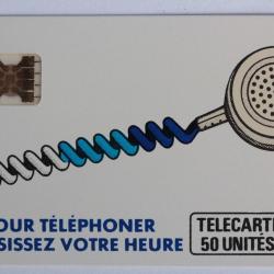 Télécarte à puce France Cordon blanc Ko58 SC4ob Sérigraphie et Offset