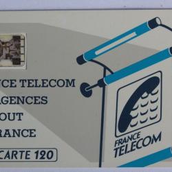 Télécarte à puce France 600 Agences Te26 SC4ab Offset ø 7 Texte 3