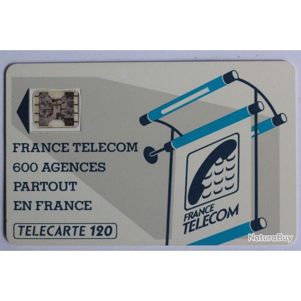 Tlcarte  puce France 600 Agences Te26 SC4ab Offset  7 Texte 3