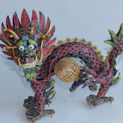 Dragon en émaux cloisonnés Chine