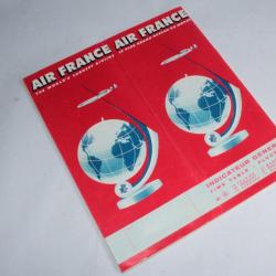Air France Time Table n°4 1958