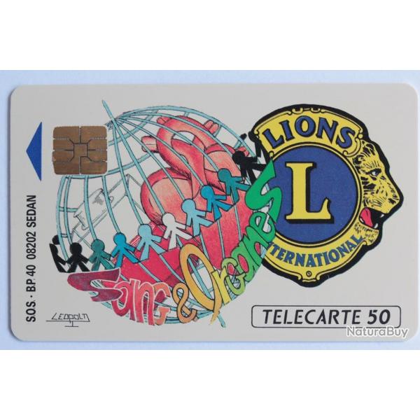 Tlcarte  puce France Prive-Publique Lions Club 1991