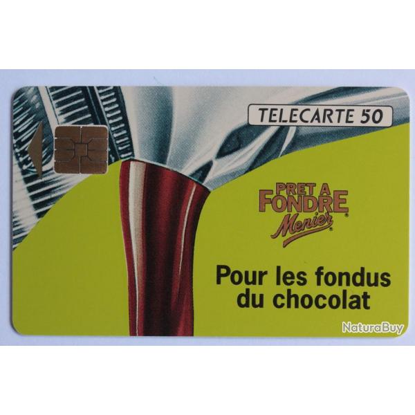 Tlcarte  puce France Prive-Publique Chocolat Meunier SO3 1991