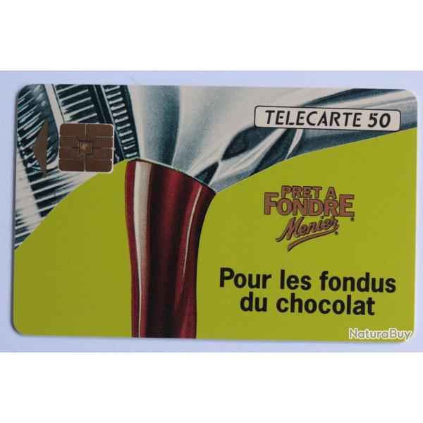 Tlcarte  puce France Prive-Publique Chocolat Meunier SO3 1991
