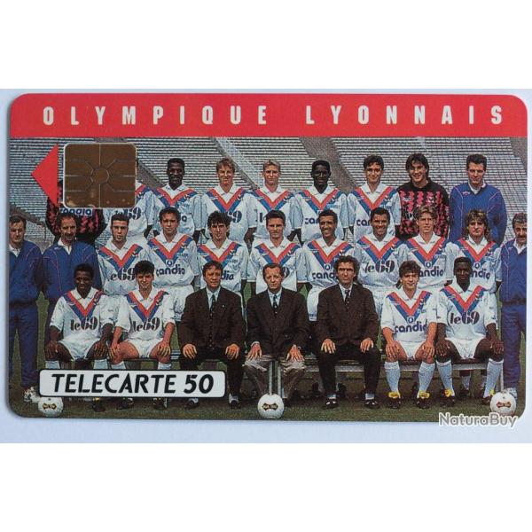 Tlcarte  puce France Prive Olympique Lyonnais 1990/1991