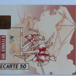 Télécarte à puce France Privée Athlétisme Meeting de Bordeaux 1991