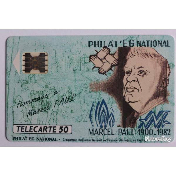 Tlcarte  puce France Prive Philat'eg national Fond vert 1990