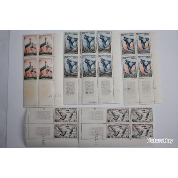 Lot 6 blocs coin dat 1960-1962 colonie franaises neufs