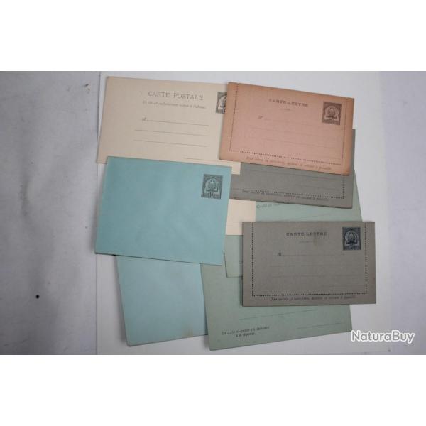 Lot 9 entier postaux rgence de Tunis neuf